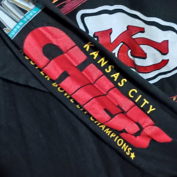 Kansas City Chiefs Super Bowl LVII Champions Long Sleeve T-shirt Size XL Black - Picture 5 of 11
